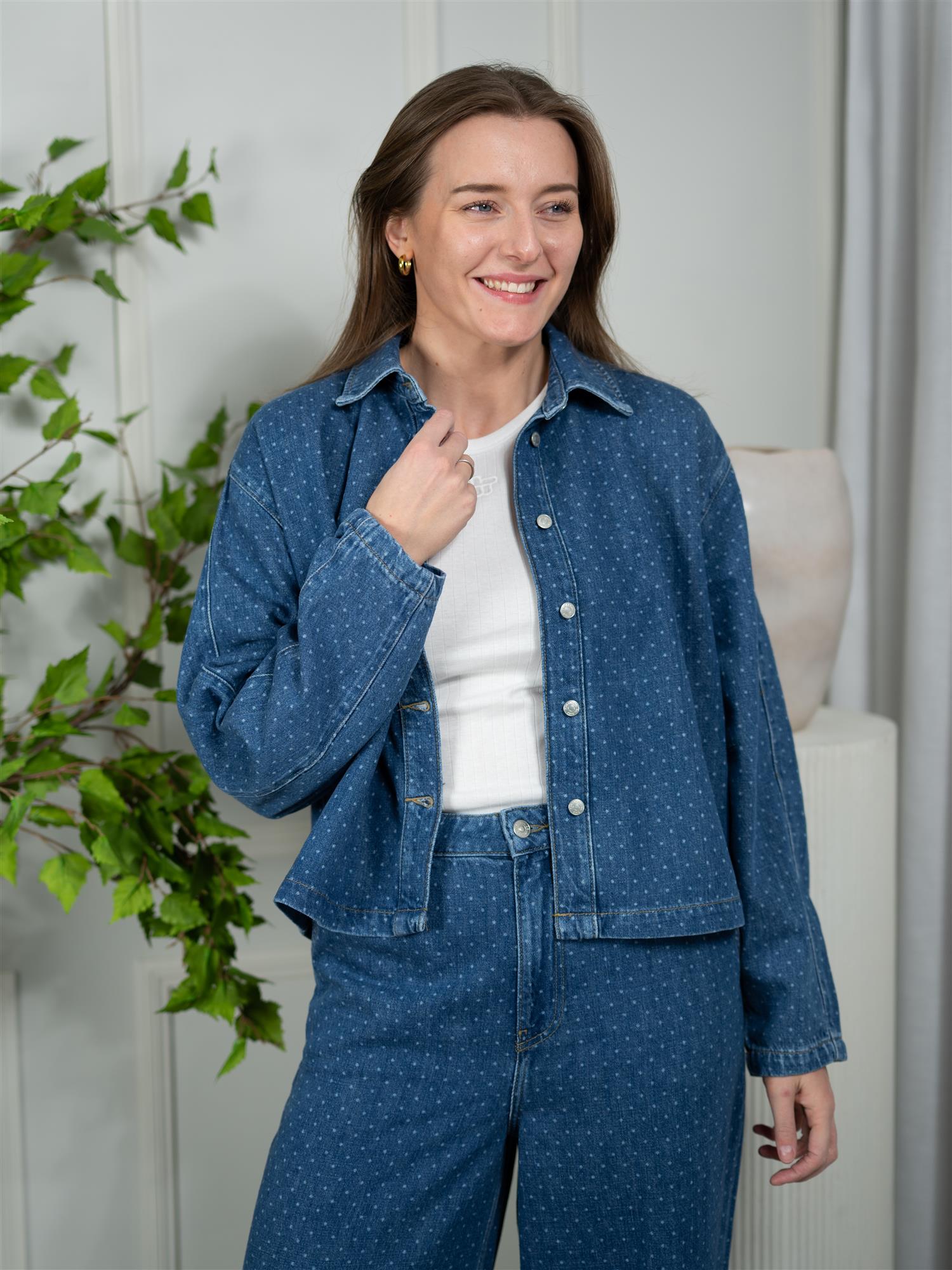 Camilla Pihl Marley Shirt Mid Blue Dot