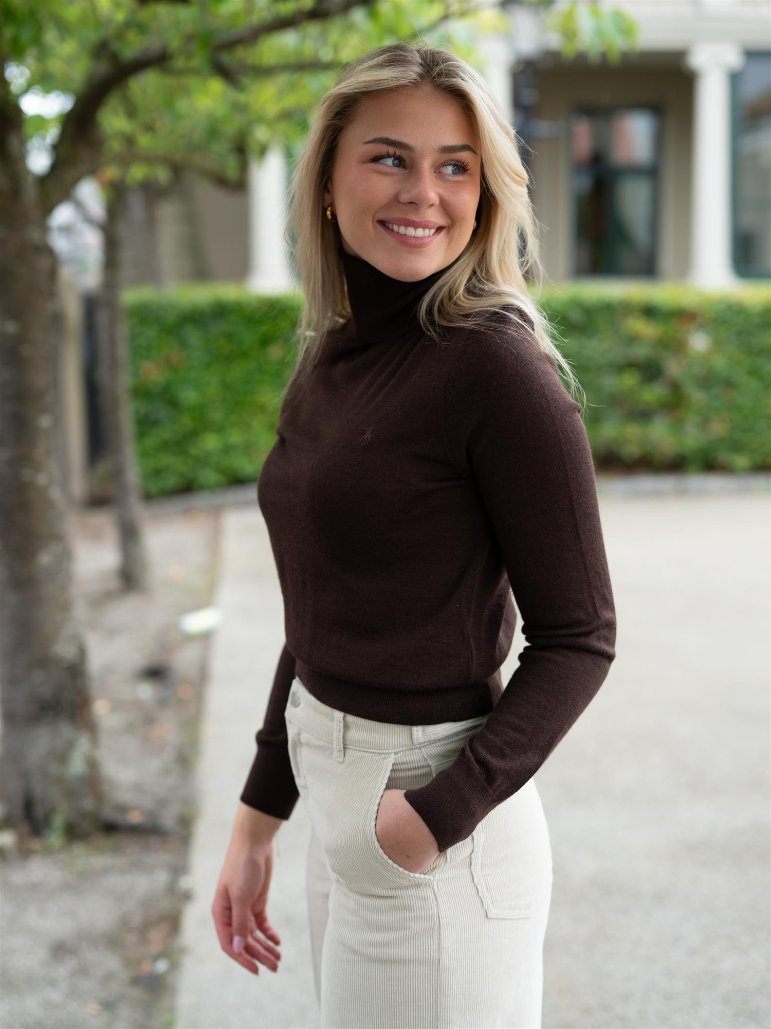 Wool Rollneck Deep Chocolate Melange