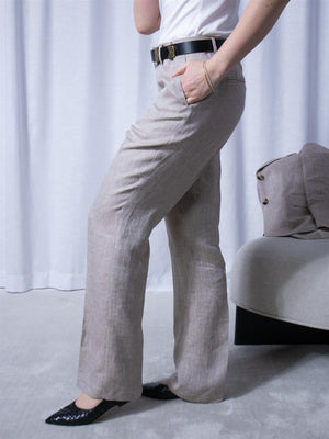 Sand Dori High Trousers Beige