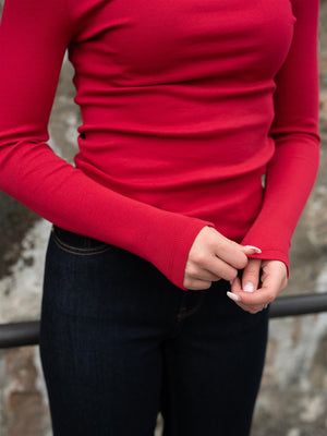Camilla Pihl Petronella Rib Boatneck Red