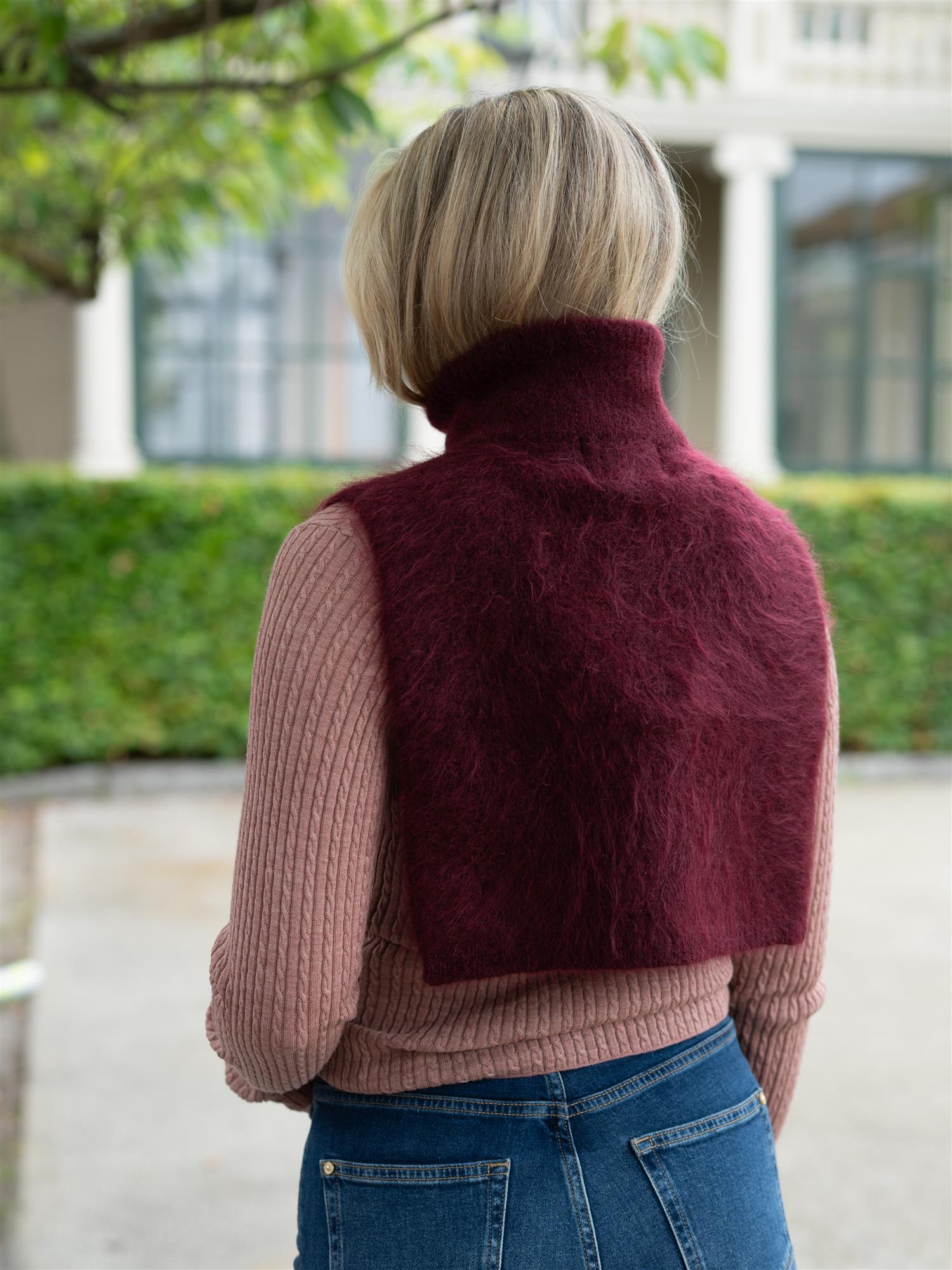 Belinda Chunky High Neck Oxblood
