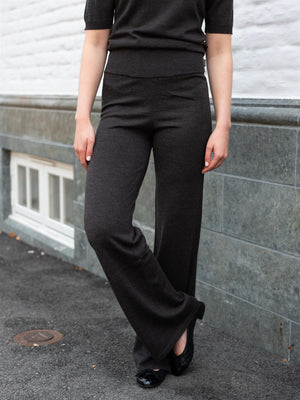 Ella&il Mubi Merino Pants Dark Brown