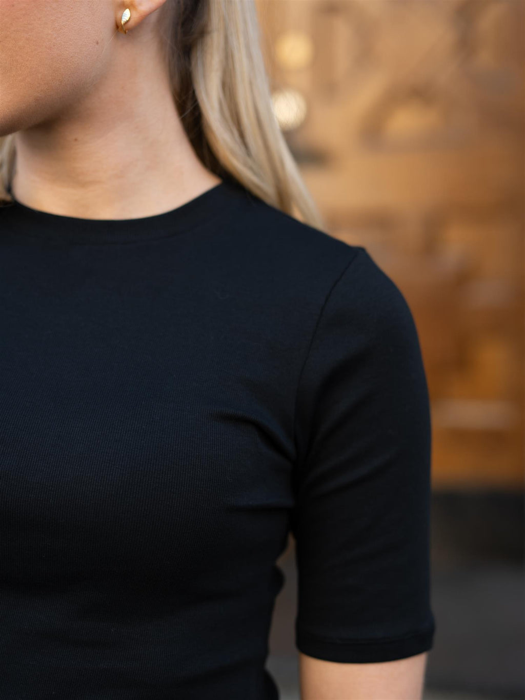 Julie Josephine Marianne Rib Tee Black