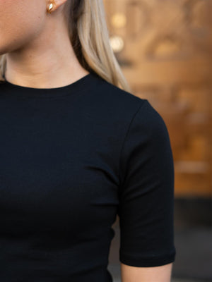 Julie Josephine Marianne Rib Tee Black