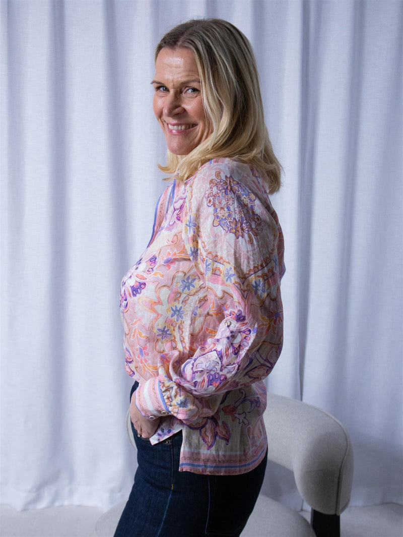 Hale Bob Nia Linen Blouse