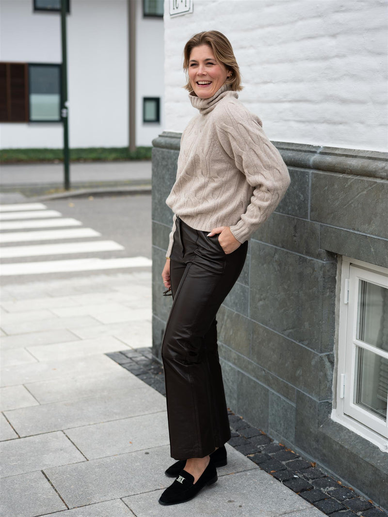 Dear Dharma Leather Pant Brown