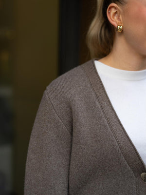 Natura Cashmere Julia Cardigan Brown