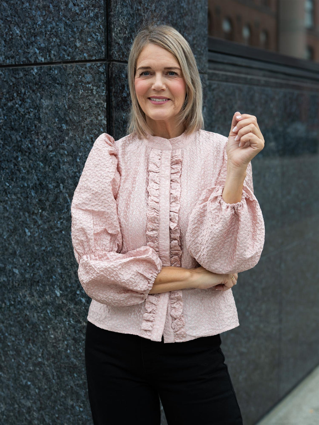 Janne Formoe Puffmedpaffblusen Pink
