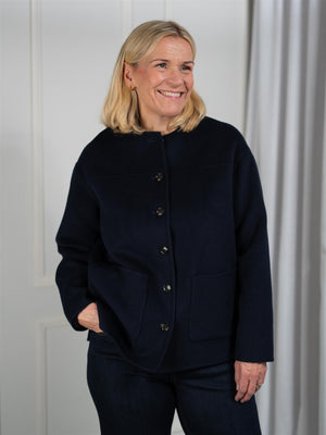 Lexington Double Faced Wool Blend Jacket Navy