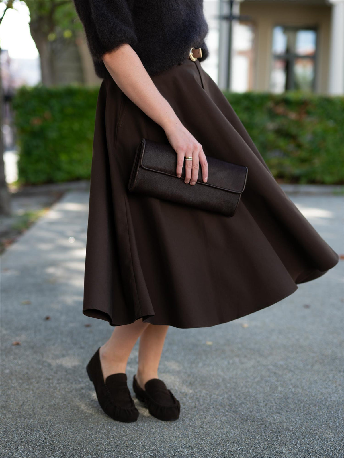 Wide Skirt Brown