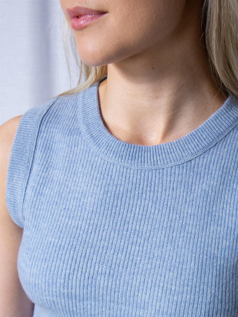 Dear Dharma Naomi Vest Light Blue