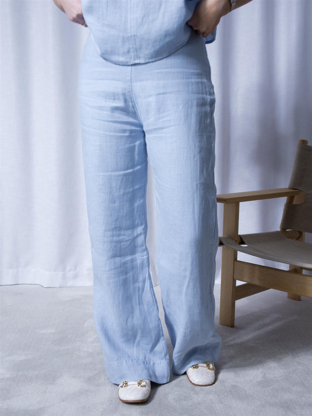 Ella&il Molly Linen Pants Kentucky Blue