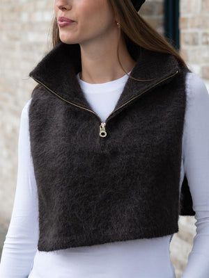 Ella&il Belinda Chunky High Neck Dark Brown