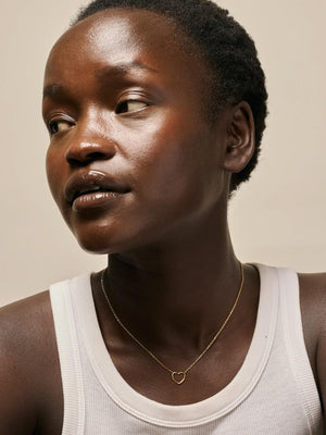 Enamel Necklace Organic Heart