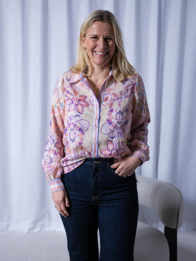 Hale Bob Nia Linen Blouse
