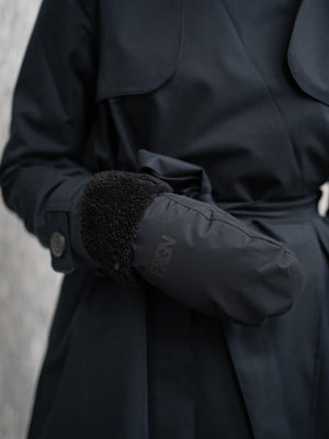 BRGN Puffer Mittens New Black