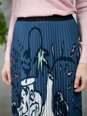 Munthe Charming Skirt Print Blue