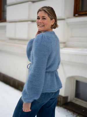 Ella&il Fredrikke Chunky Cardigan Denim Blue