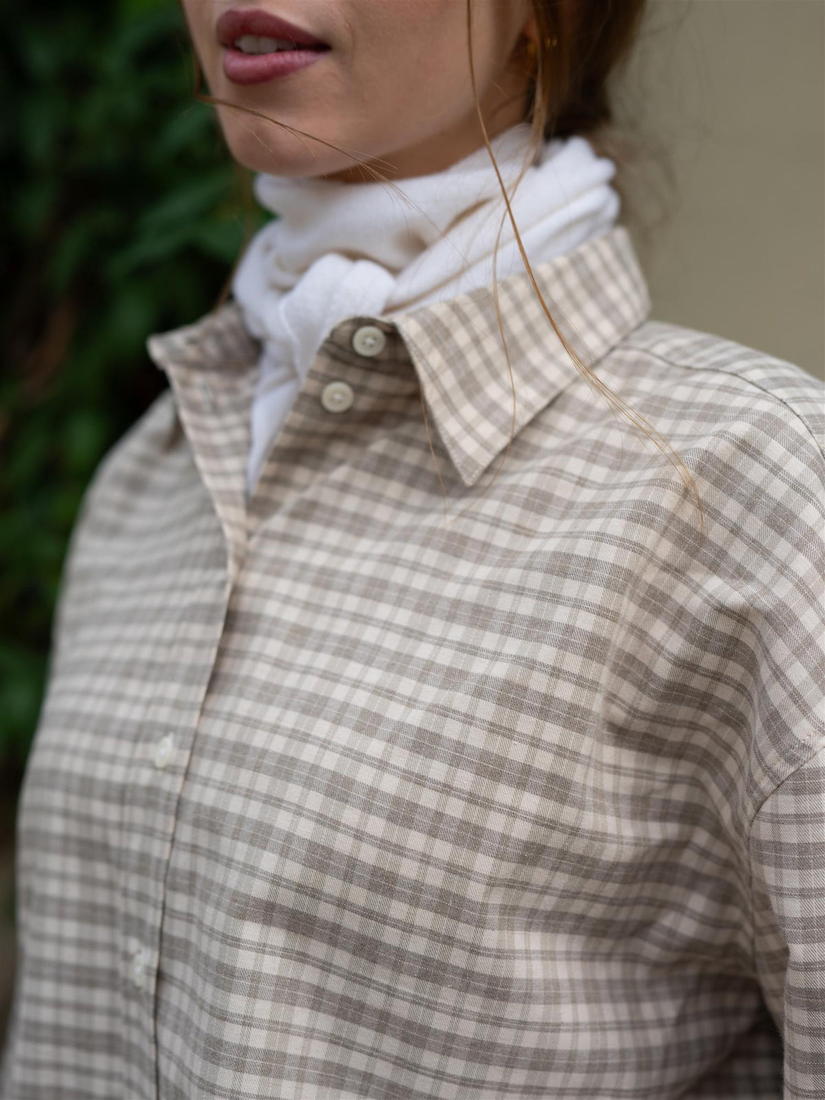 Edwina Flannel Shirt Checked Taupe