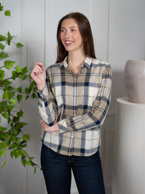 Barbour Bredon Check Navy