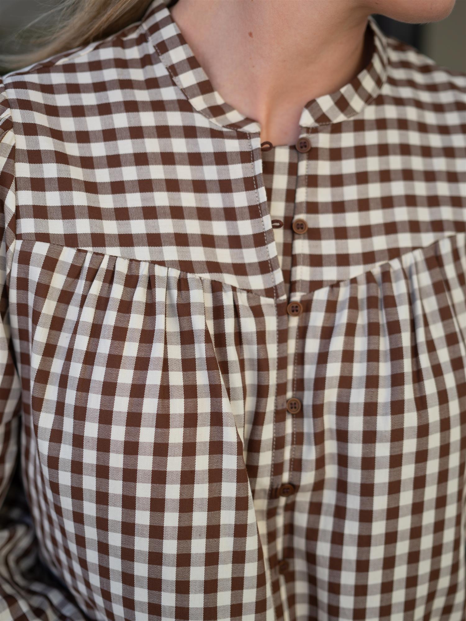 Bellier Blouse Brown Check