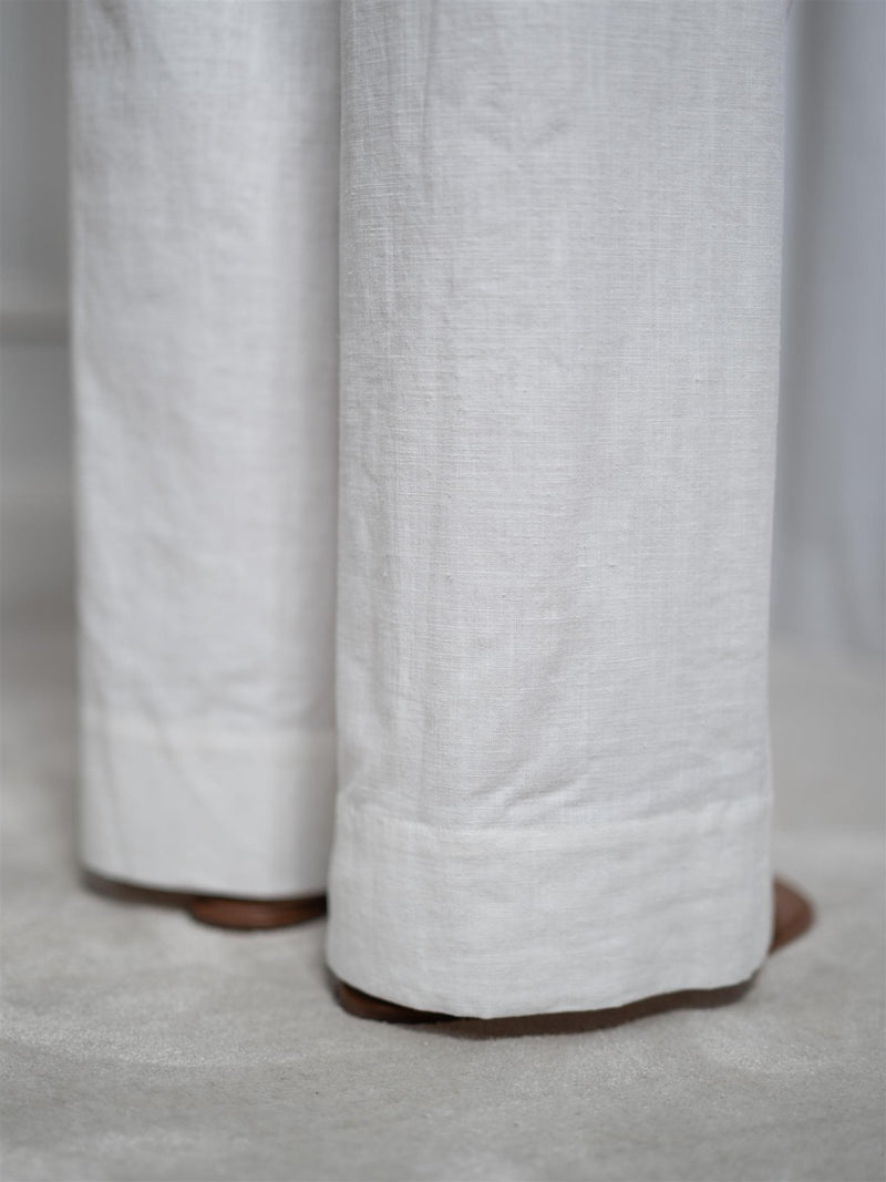 Christian Aks Luna Linen Trouser White