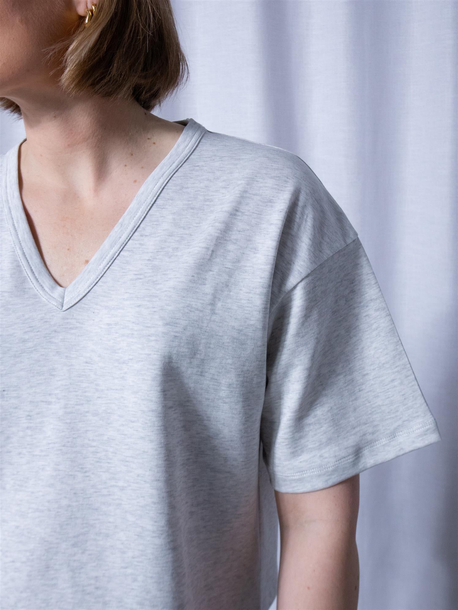 Julie Josephine Bettina Tee Grey Melange