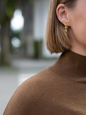 Gant Superfine Lambswool Mock Neck Warm Khaki
