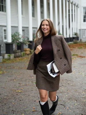 Max Mara Vata Wine Skirt