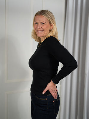 Camilla Pihl Petronella Rib Boatneck Black