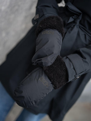 BRGN Puffer Mittens New Black