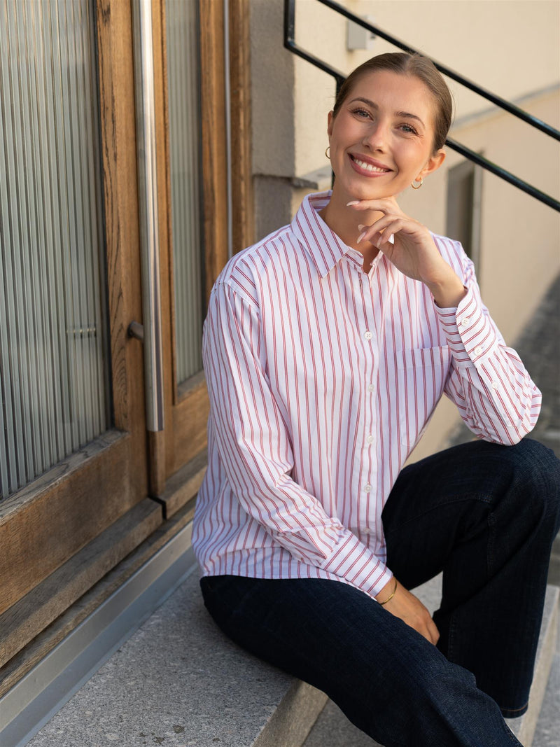 Camilla Pihl Bibi Stripe Shirt Red Stripe