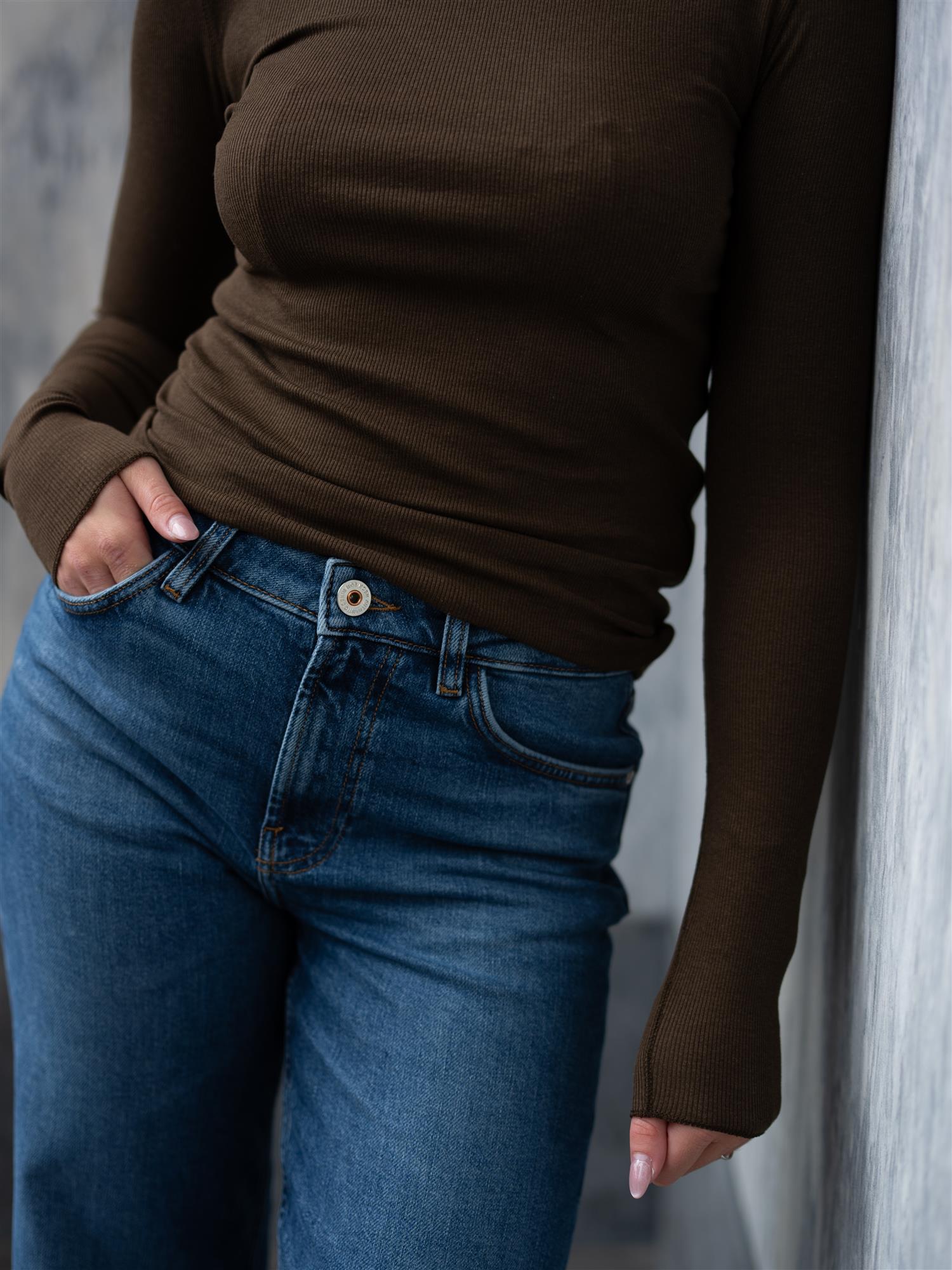 Knit-Pullover Dark Brown