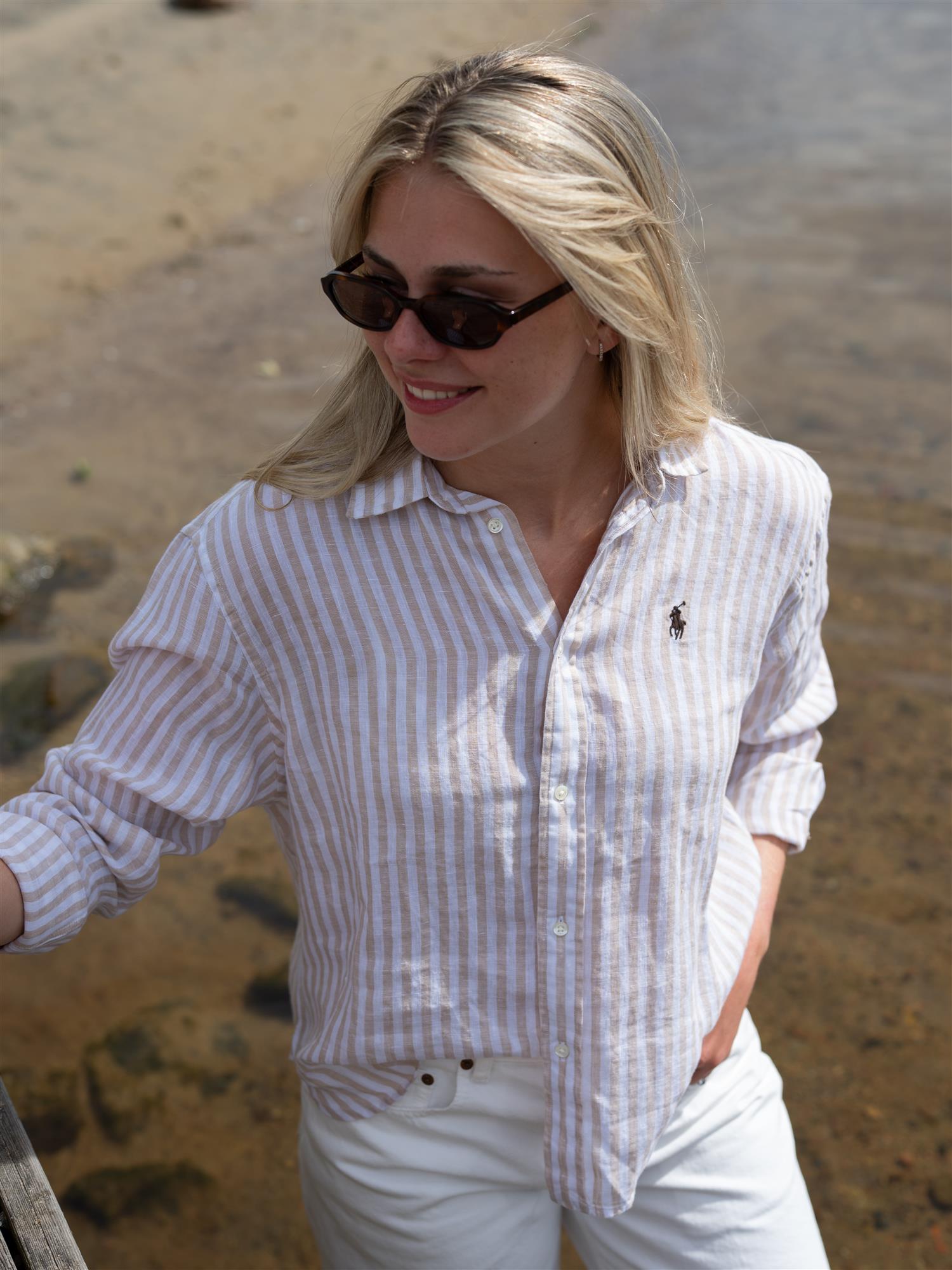 N Wd Crp St-Long Sleeve-Button Front Shirt