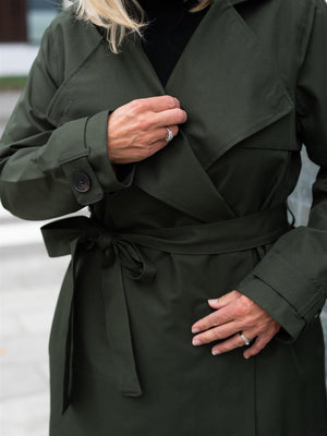 BRGN Yr'en Coat Rosin Dark Green