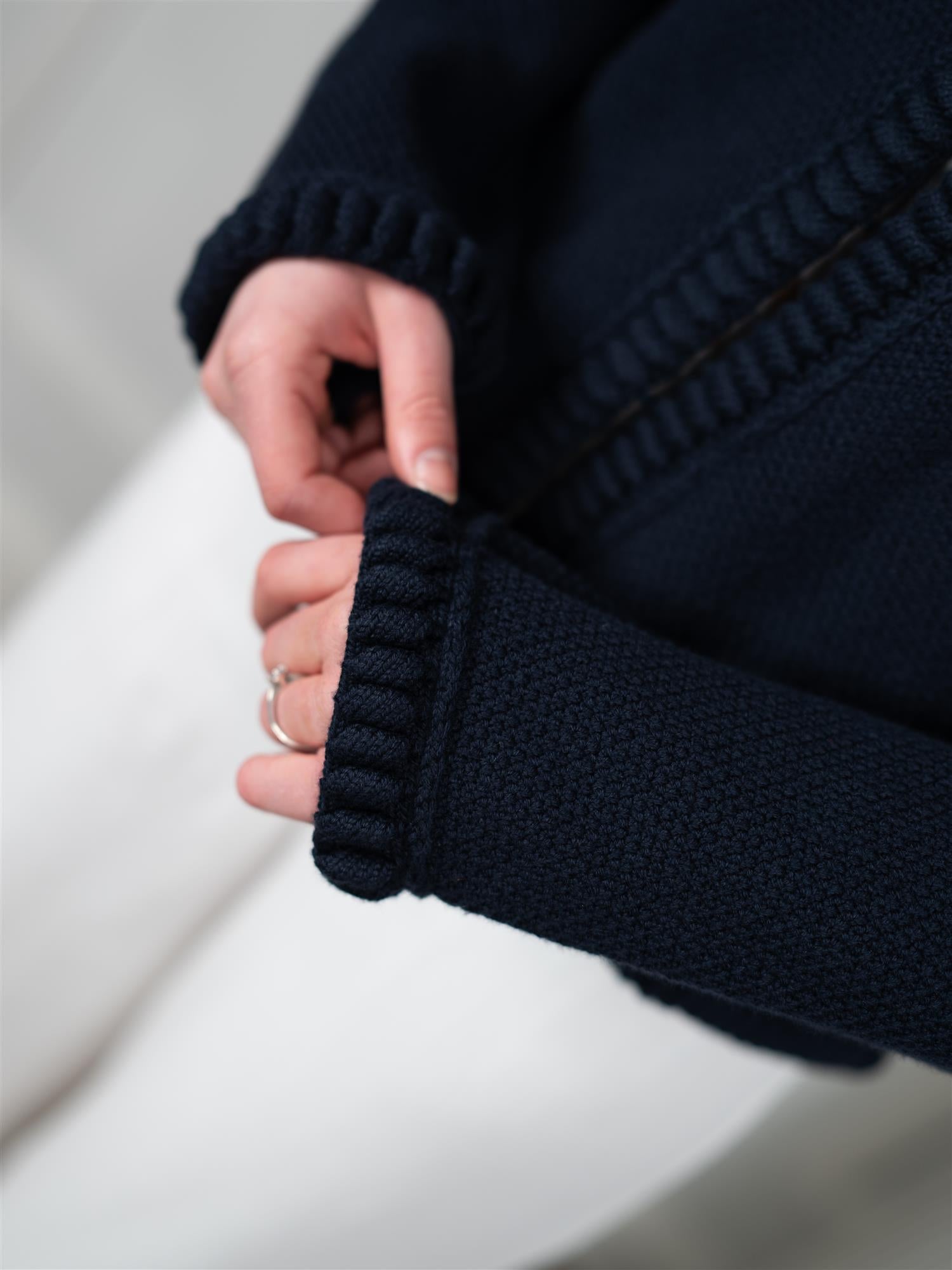 Ella&il Claire Cotton Cardigan Navy