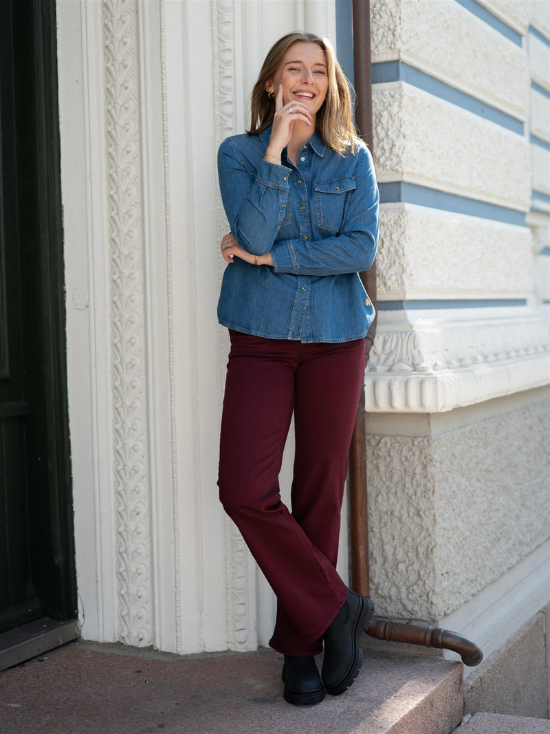 Mos Mosh Natalie Denim Shirt Blue