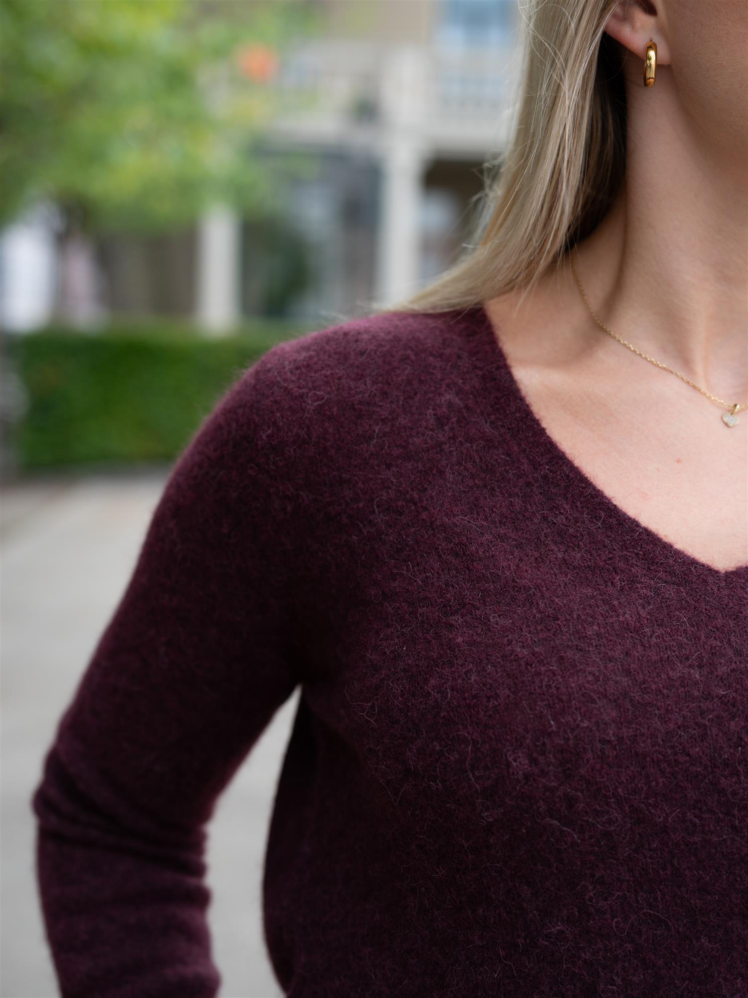 MMMape Sophia V-Neck Knit Port Royale
