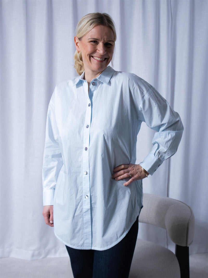 Bitte Kai Rand Core Cotton Shirt Cool Blue