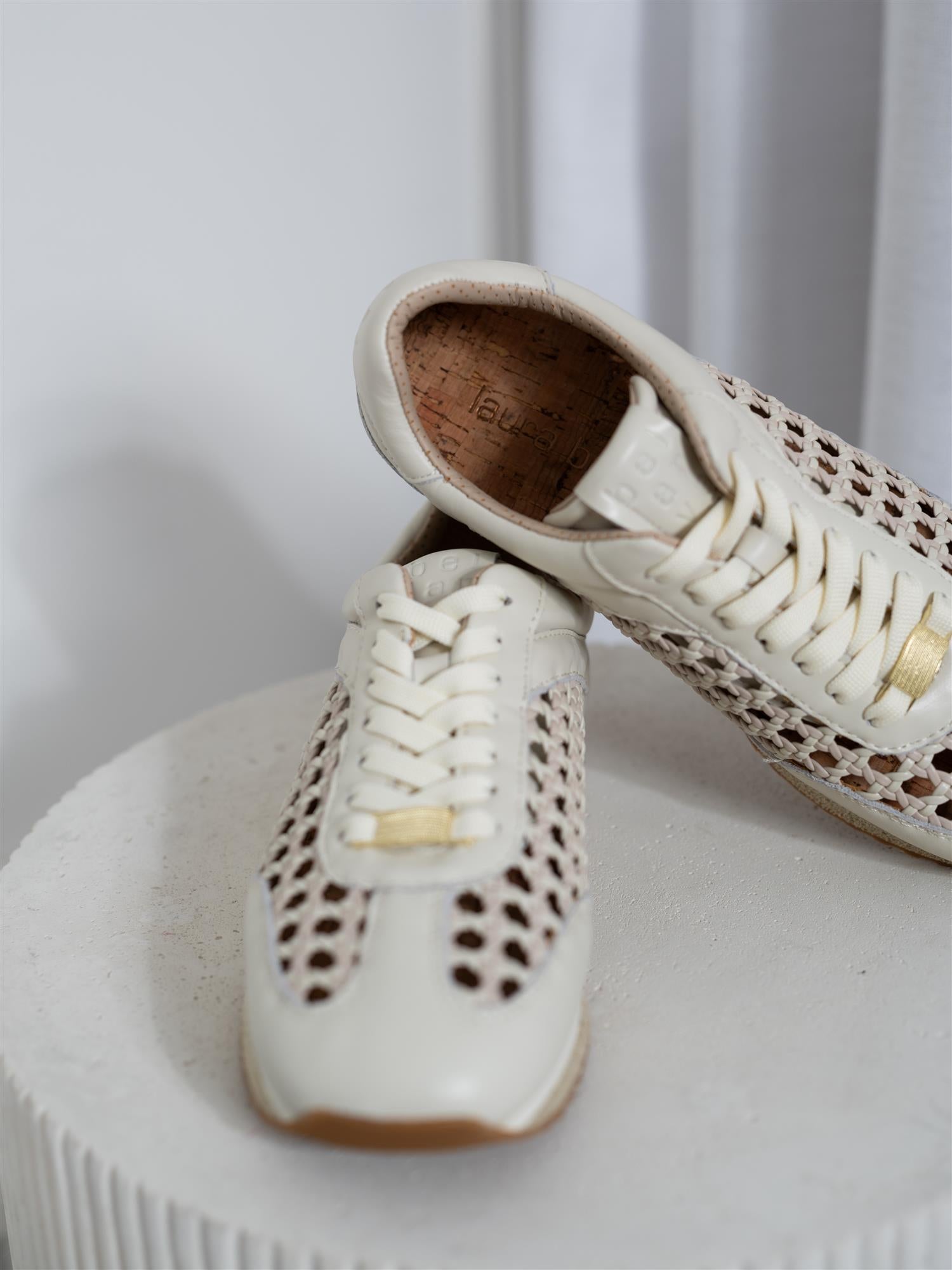 Laura Bellariva 1-Woven Bianco/Taupe