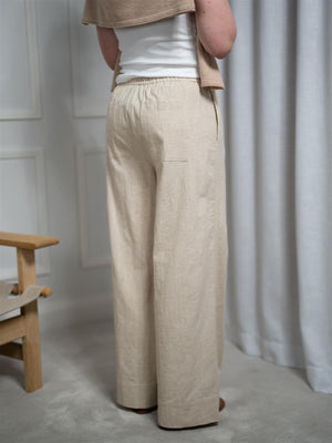 Christian Aks Luna Linen Trouser Sand