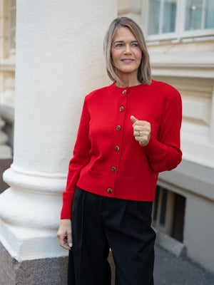 Ella&il Elana Merino Jacket Bright Red