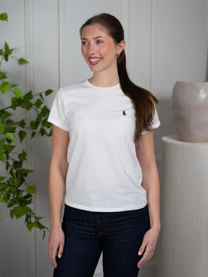 Polo Classic Cotton Crewneck Tee White