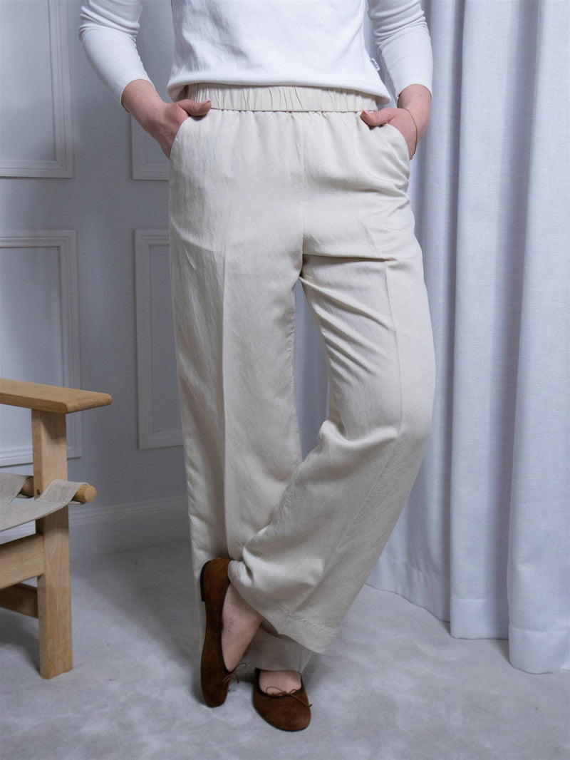 Gant Rel Linen Blend Pull On Pants Putty