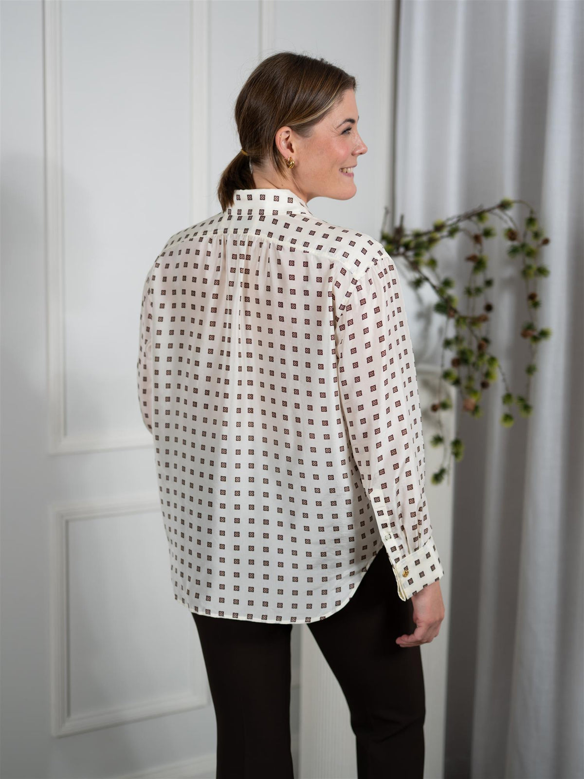 Habotai Silk Blouse Eggshell