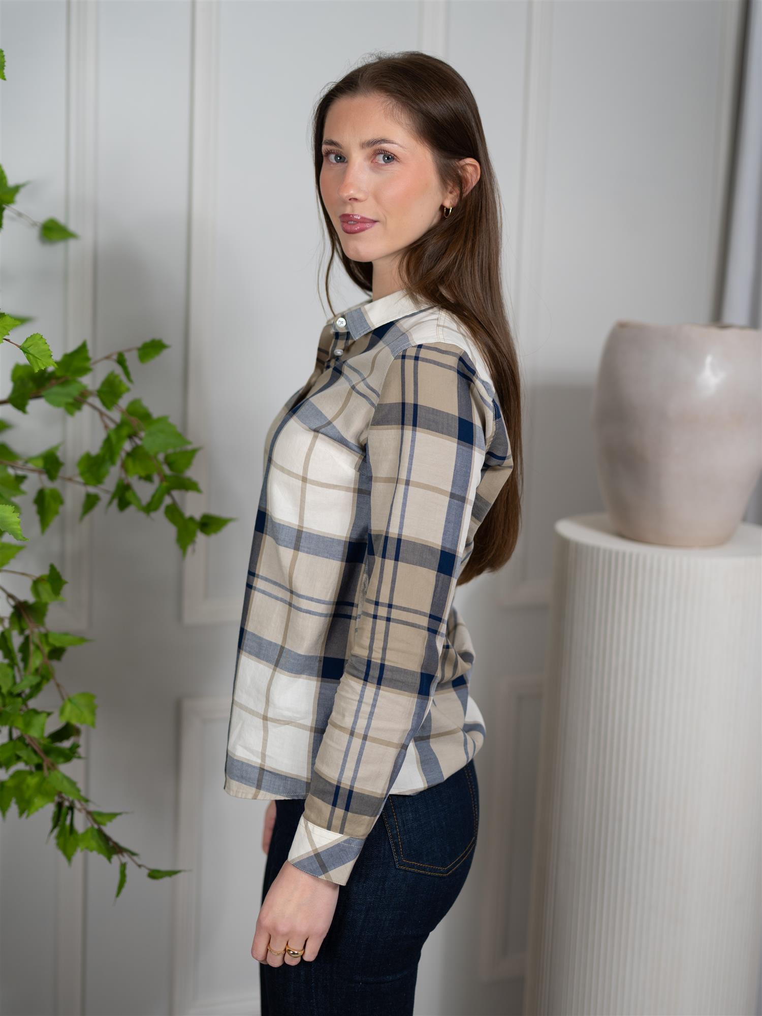 Barbour Bredon Check Navy