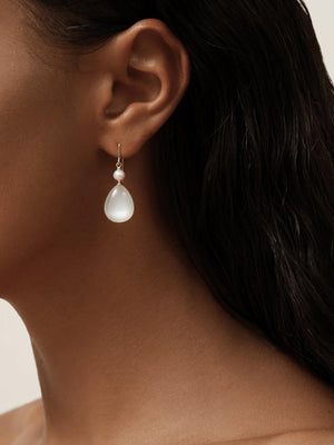 Julie Sandlau Elina Earrings White Moonstone