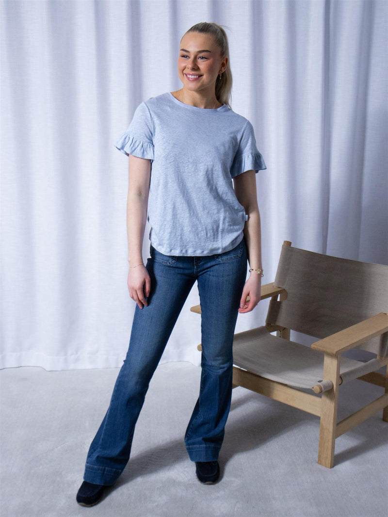 Ella&il Lara Linen Tee Kentucky Blue
