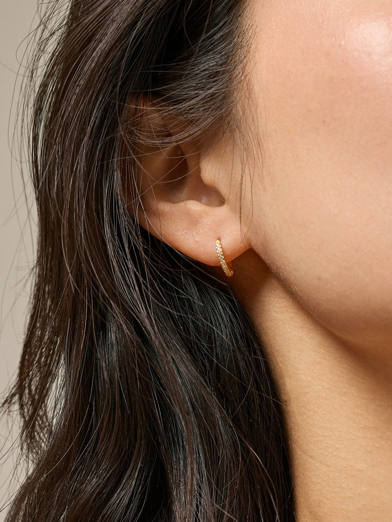 Enamel Petite Flora Hoops 8mm
