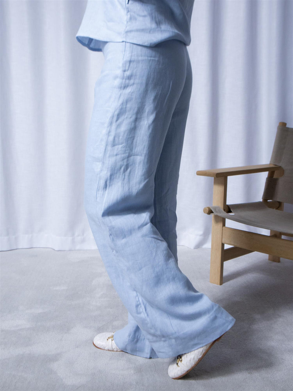 Ella&il Molly Linen Pants Kentucky Blue